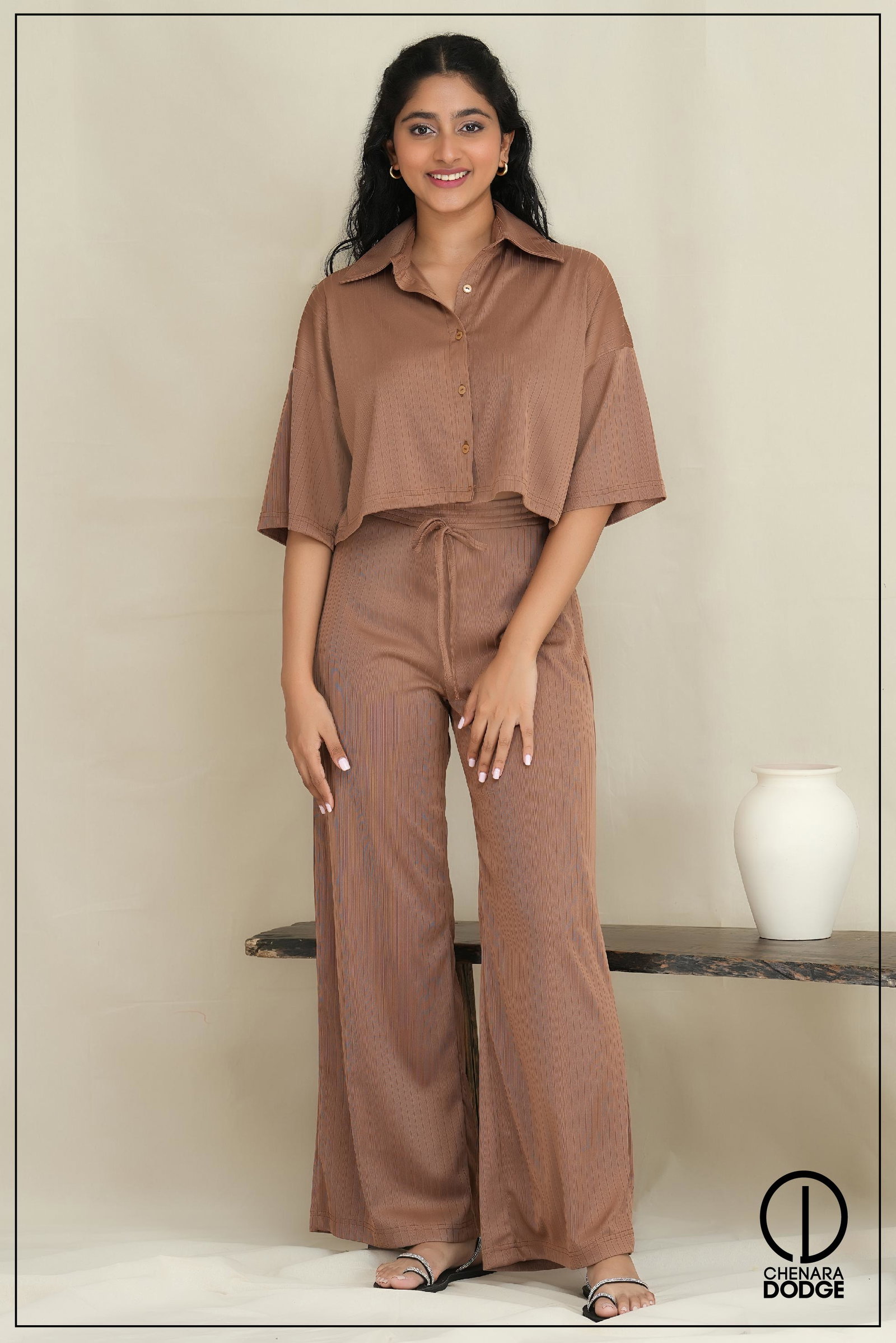 Lola Chocolate Brown Classic Top and Bottom